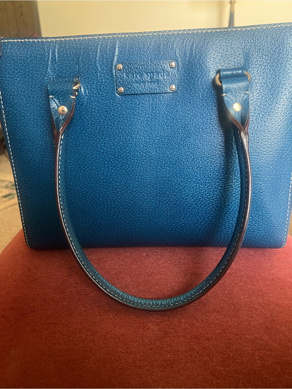 kate spade Blue Pebbled Leather Tote